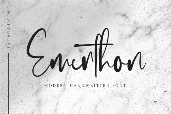 Emerthon: A Modern Handwritten Typeface for Editorial Design