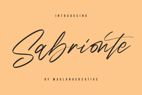 Sabrionte: The Elegant Script Handwritten Font for Makers